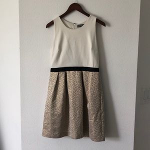 Off white and gold dress